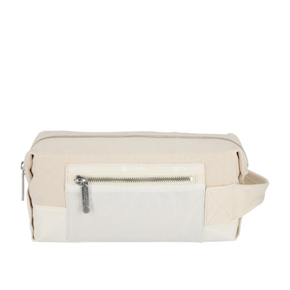 CANVAS DOPP KIT 帆布盥洗包 - 糖霜白