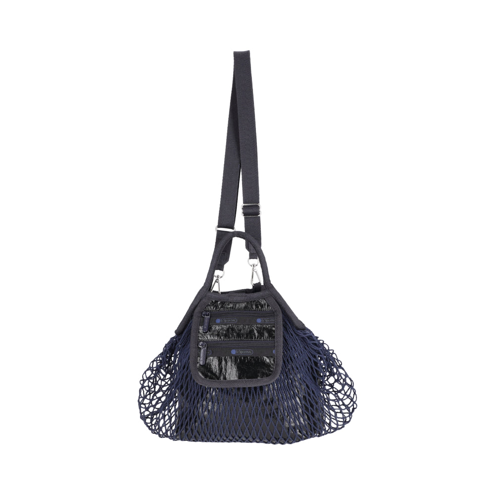 SM NET SHOULDER BAG 小型網狀肩背包 - 曜岩黑