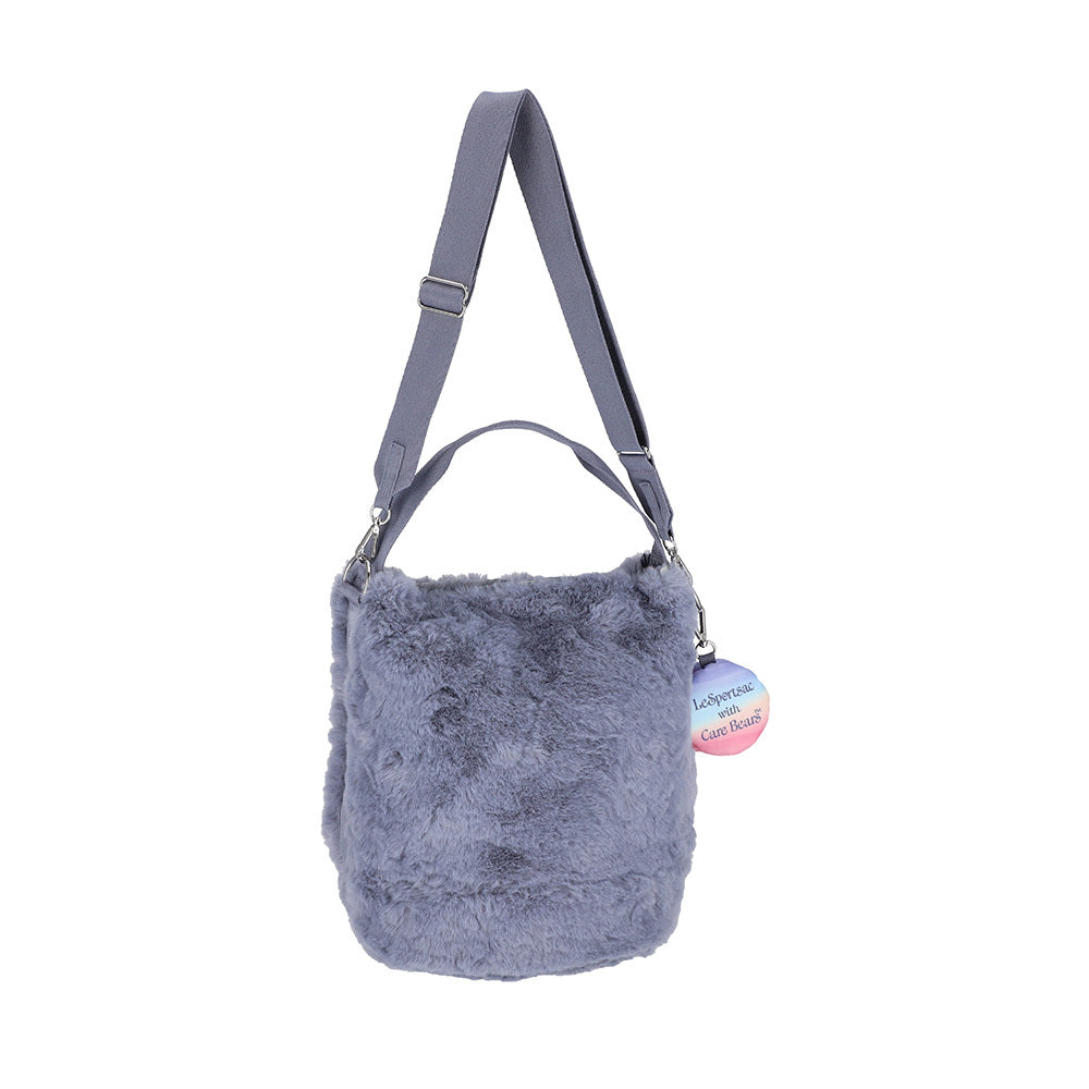 CONVERTIBLE BUCKET BAG 多功能水桶包 - CARE BEARS 雲絨灰