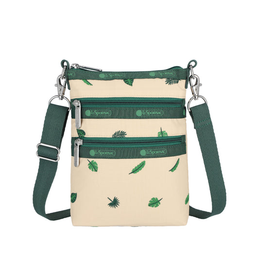 3 ZIP CROSSBODY 三層拉鍊斜背包 - 棕櫚風情