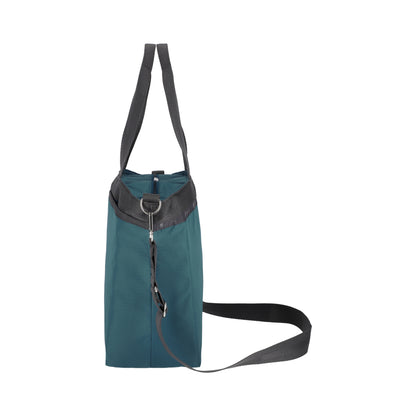 LG BUCKET TOTE 大型手提斜背兩用方形包 - 深藍碧璽/夜幕灰撞色