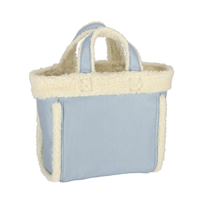 SMALL TWO WAY DENIM TOTE 小型兩用托特包 - 水洗丹寧/羊羔絨