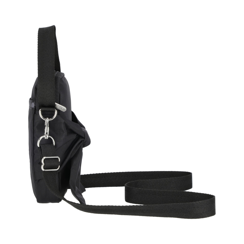 BOW MINI PHONE CROSSBODY 蝴蝶結迷你手機包 - 黑緞蝴蝶