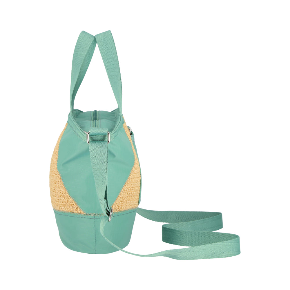 RAFFIA CONV TOTE 兩用托特包 -  拉菲鼠尾草綠