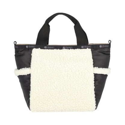 PUFFY MINI DUFFEL 迷你毛毛托特包 - 奶油白羊羔絨