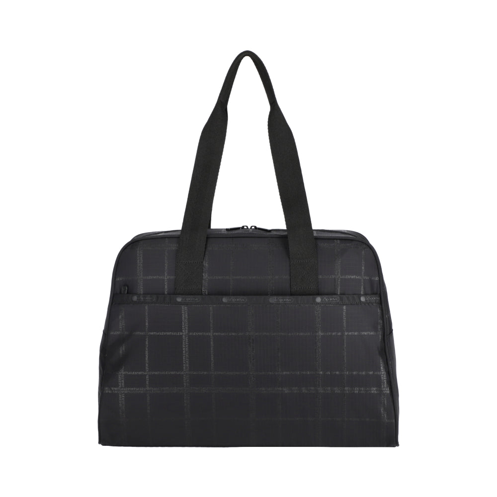 SMALL CARRYALL DUFFLE 機能手提旅行袋 - 暗影格紋