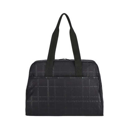 SMALL CARRYALL DUFFLE 機能手提旅行袋 - 暗影格紋