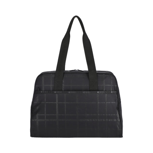 SMALL CARRYALL DUFFLE 機能手提旅行袋 - 暗影格紋