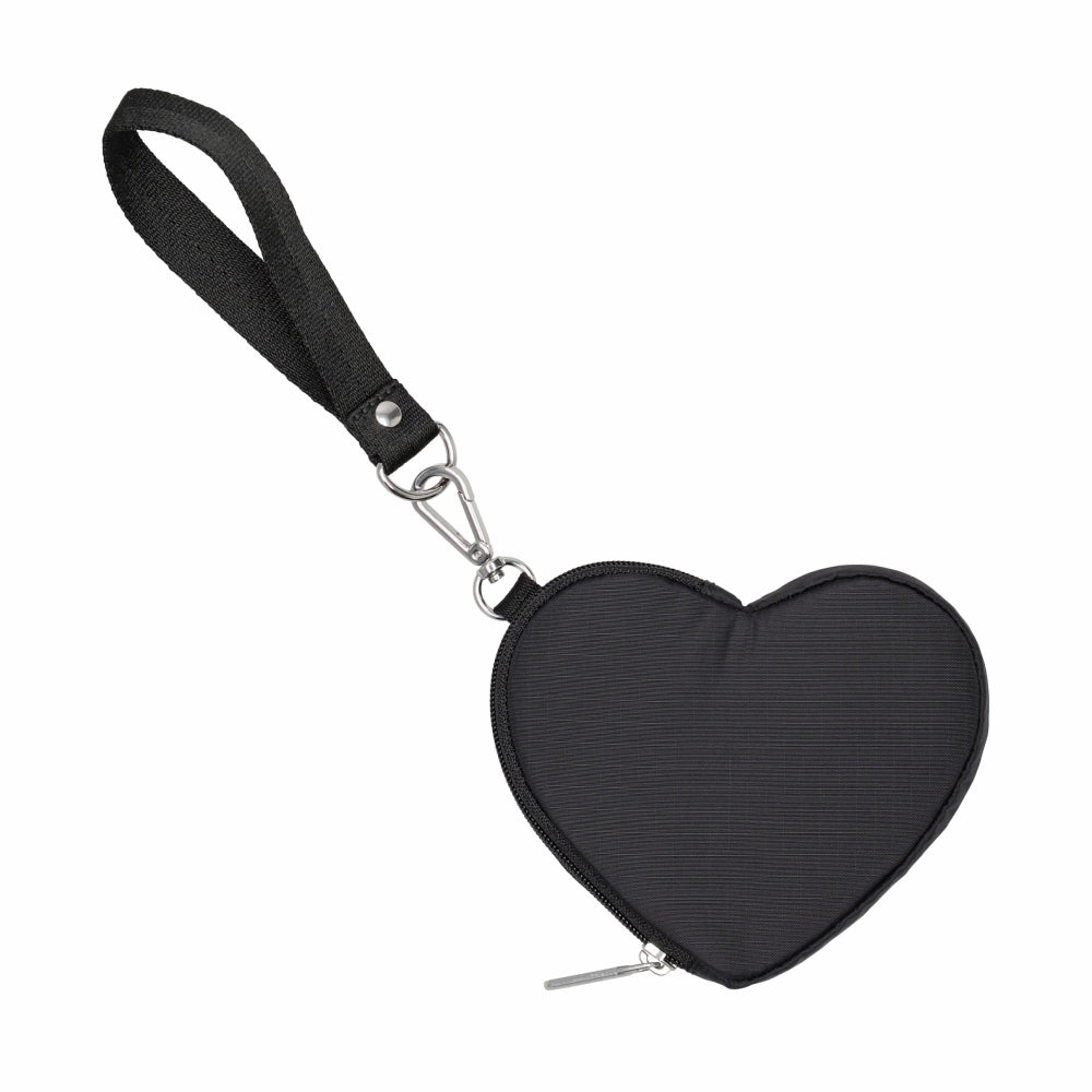 HEART WRISTLET 愛心造型零錢包 - 永恆黑