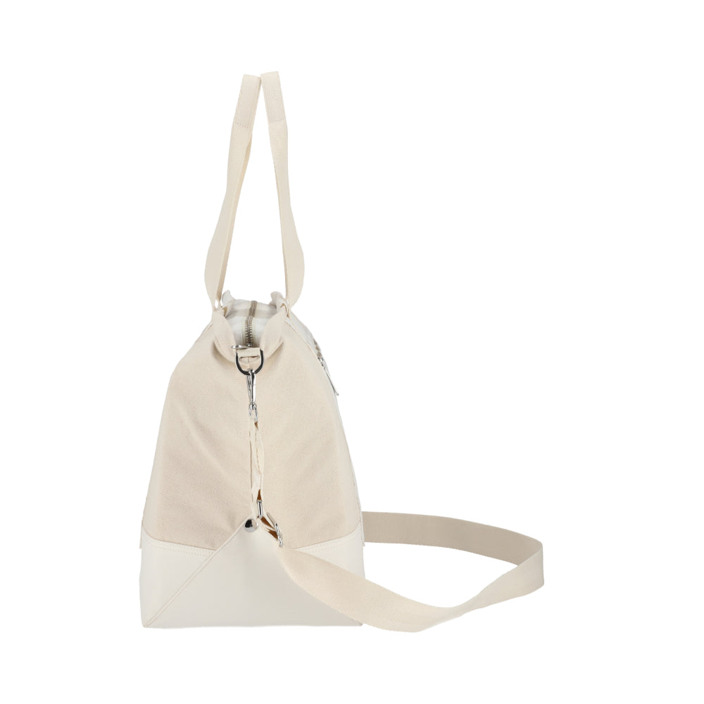CANVAS E/W TOTE 帆布橫式托特包 - 糖霜白