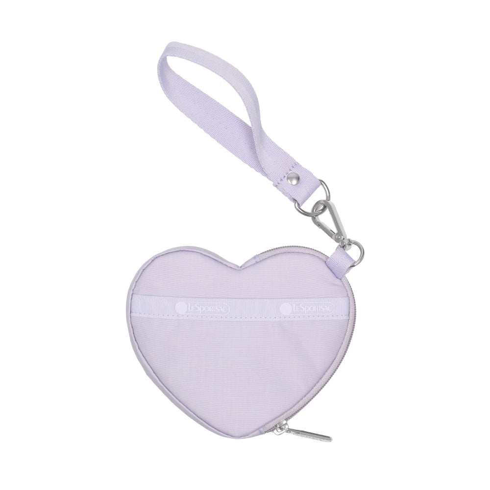 HEART WRISTLET 愛心造型零錢包 - 柔霧紫