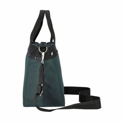 BUCKET TOTE 手提斜背兩用方形包 - 午夜綠/經典黑
