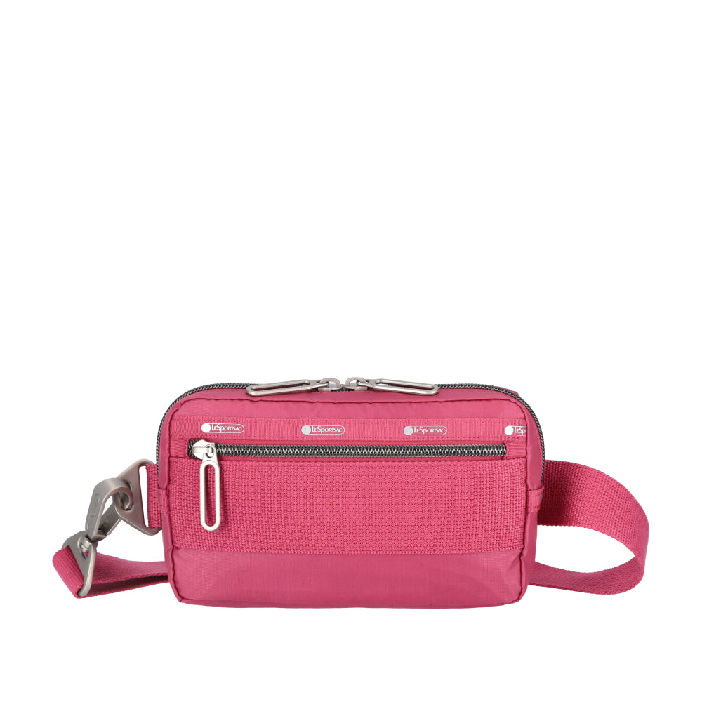 ESSENTIAL RECT XBODY 長型斜背包 - 山茶玫紅