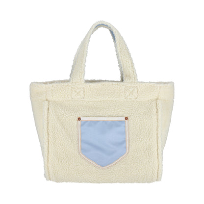 TWO WAY DENIM TOTE 兩用托特包 - 水洗丹寧/羊羔絨