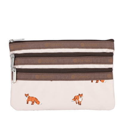 3-ZIP COSMETIC 三層拉鍊化妝包 - 森林小狐狸