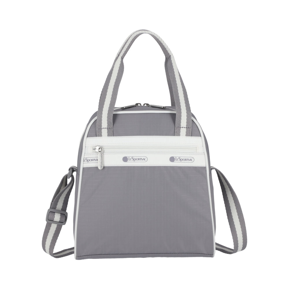 N/S MINI SATCHEL 迷你兩用斜背包 - 滾邊寧靜灰