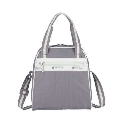 N/S MINI SATCHEL 迷你兩用斜背包 - 滾邊寧靜灰