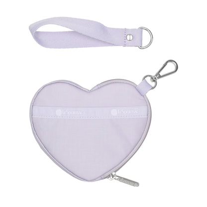HEART WRISTLET 愛心造型零錢包 - 柔霧紫