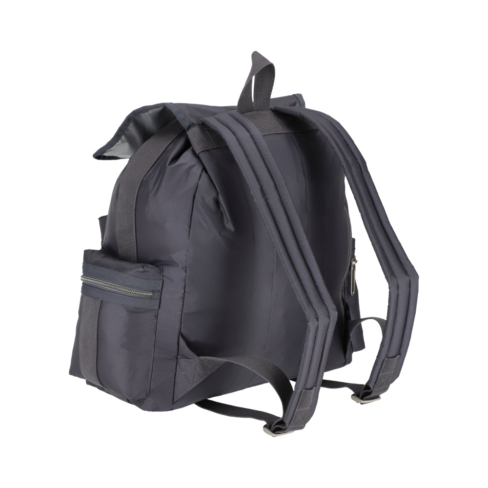 3 ZIP VOYAGER 側邊拉鍊後背包 - 夜影灰