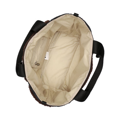 PUFFY MINI DUFFEL 迷你毛毛托特包 - 摩卡棕羊羔絨