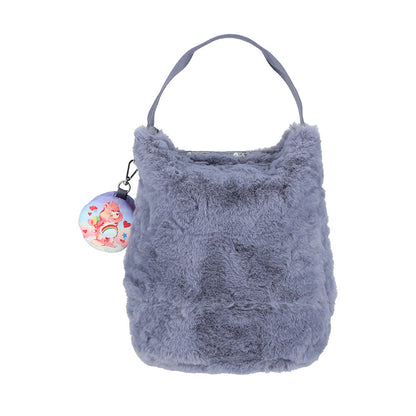 CONVERTIBLE BUCKET BAG 多功能水桶包 - CARE BEARS 雲絨灰