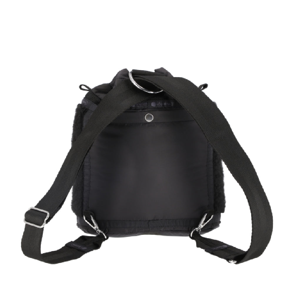 SHERPA MINI BACKPACK 迷你抽繩後背包 - 奢華黑羊羔絨