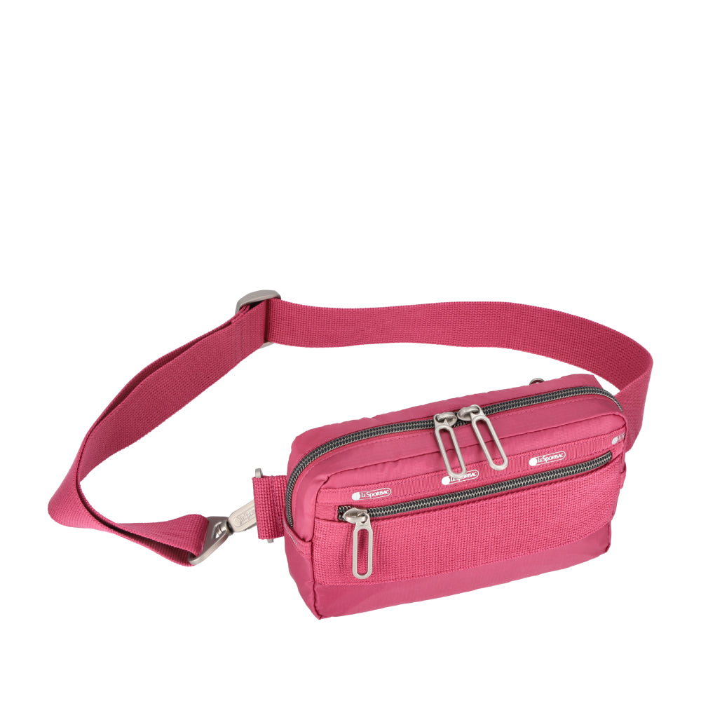 ESSENTIAL RECT XBODY 長型斜背包 - 山茶玫紅