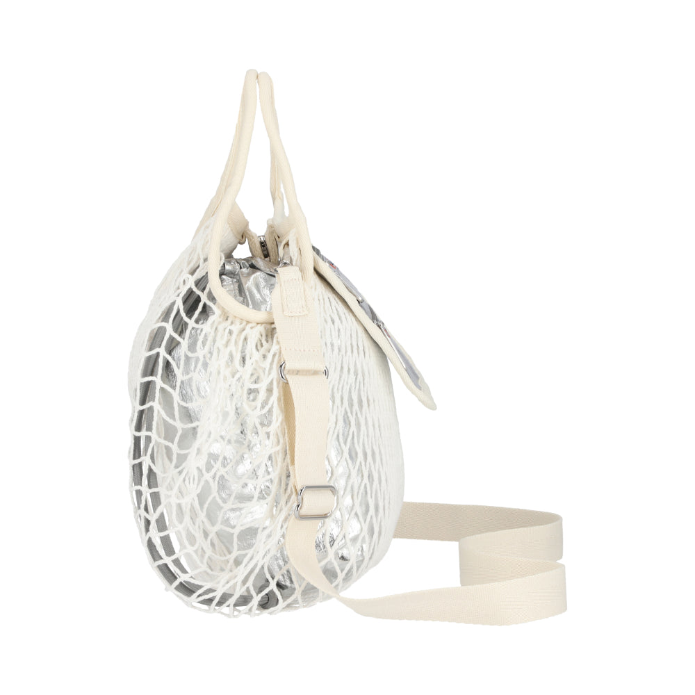 SM NET SHOULDER BAG 小型網狀肩背包 - 月霧銀
