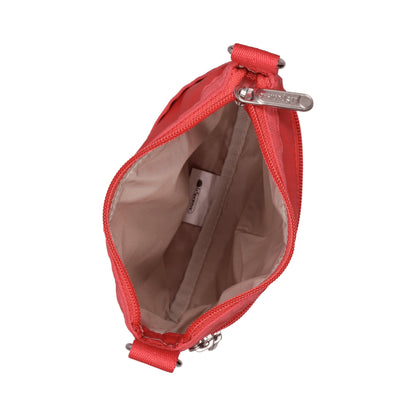 3 ZIP CROSSBODY 三層拉鍊斜背包 - 玫瑰紅