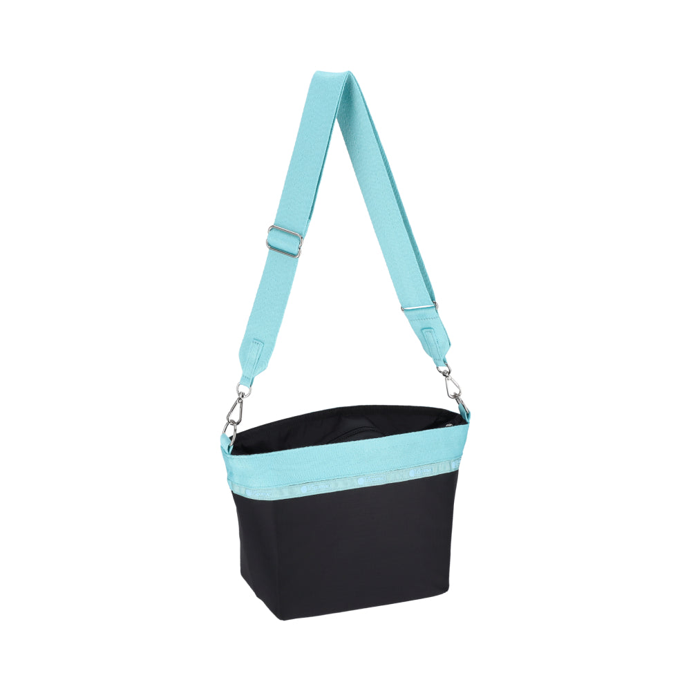 SMALL BUCKET BAG 小型斜背方形包 - 深海藍/蒼翠綠