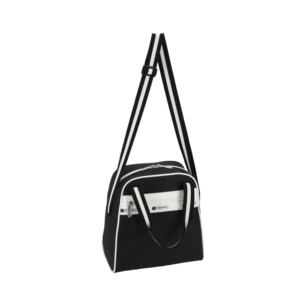 N/S MINI SATCHEL 迷你兩用斜背包 - 滾邊夜幕黑