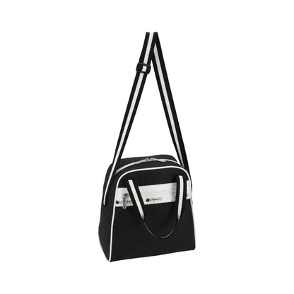 N/S MINI SATCHEL 迷你兩用斜背包 - 滾邊夜幕黑