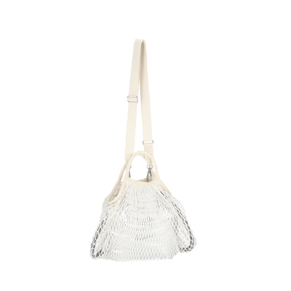 SM NET SHOULDER BAG 小型網狀肩背包 - 月霧銀