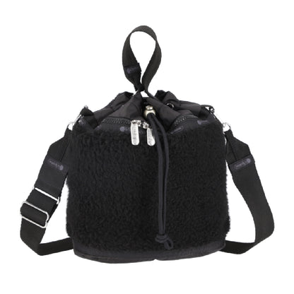 SHERPA MINI BACKPACK 迷你抽繩後背包 - 奢華黑羊羔絨