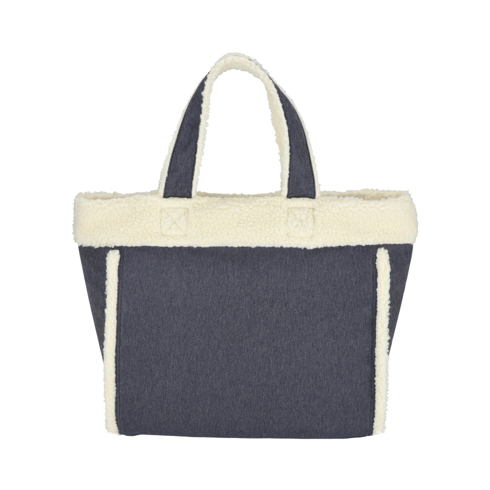TWO WAY DENIM TOTE 兩用托特包 - 經典丹寧/羊羔絨