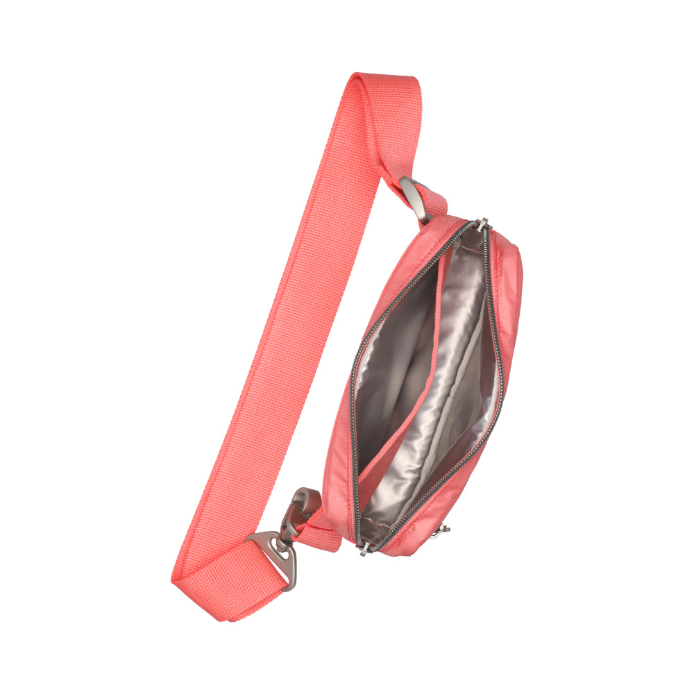ESSENTIAL RECT XBODY 長型斜背包 - 珊瑚粉