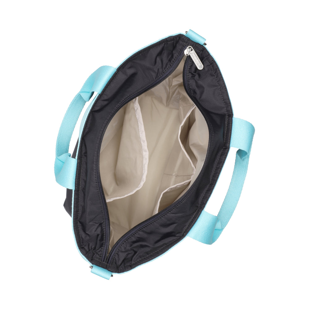 BUCKET TOTE 手提斜背兩用方形包 - 深海藍/蒼翠綠