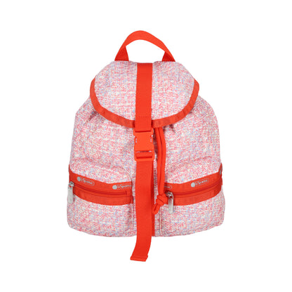 SMALL VOYAGER 小型掀蓋後背包 - 珊瑚夏日花呢