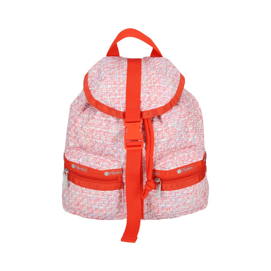 SMALL VOYAGER 小型掀蓋後背包 - 珊瑚夏日花呢