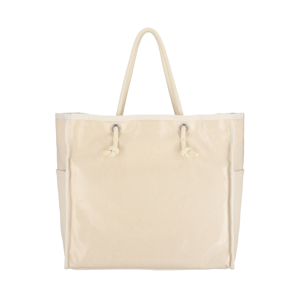 CANVAS EASY TOTE 帆布輕便托特包 - LOGO糖霜白