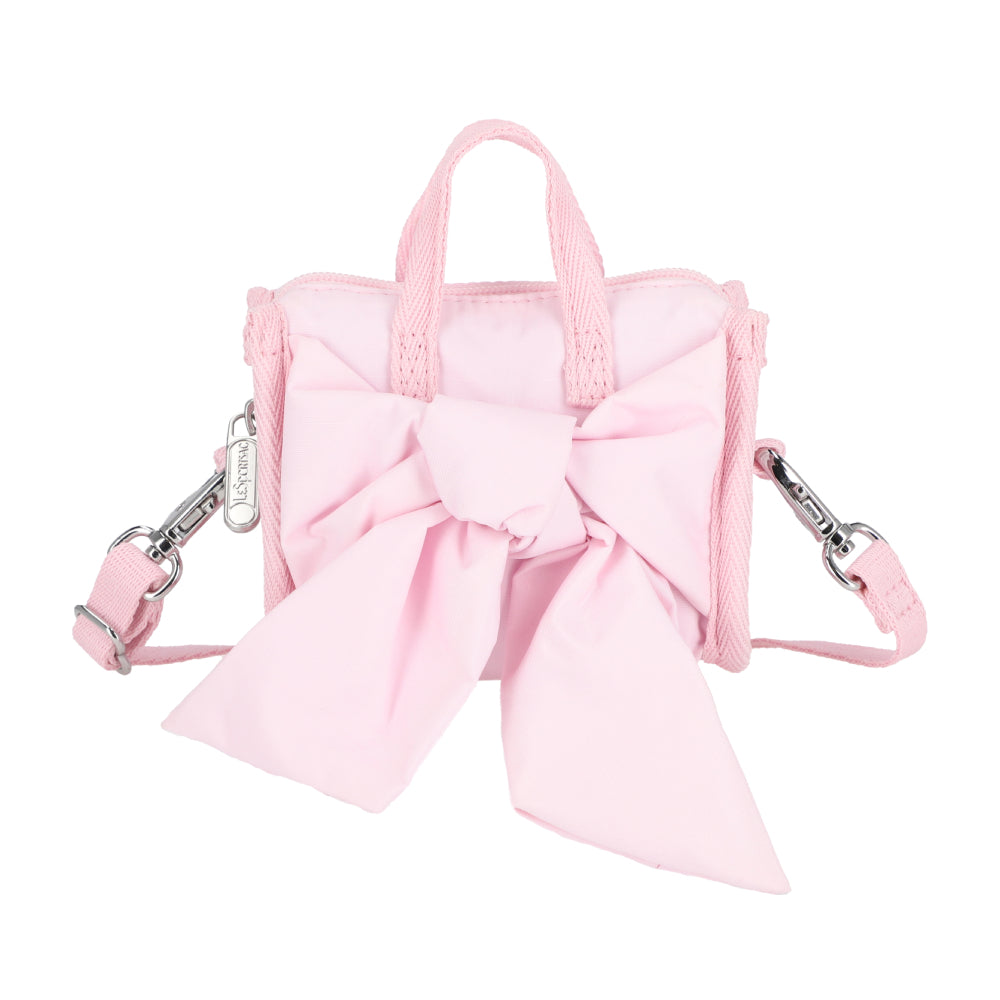 BOW MICRO BAG 蝴蝶結造型兩用手提包 - 粉緞蝴蝶