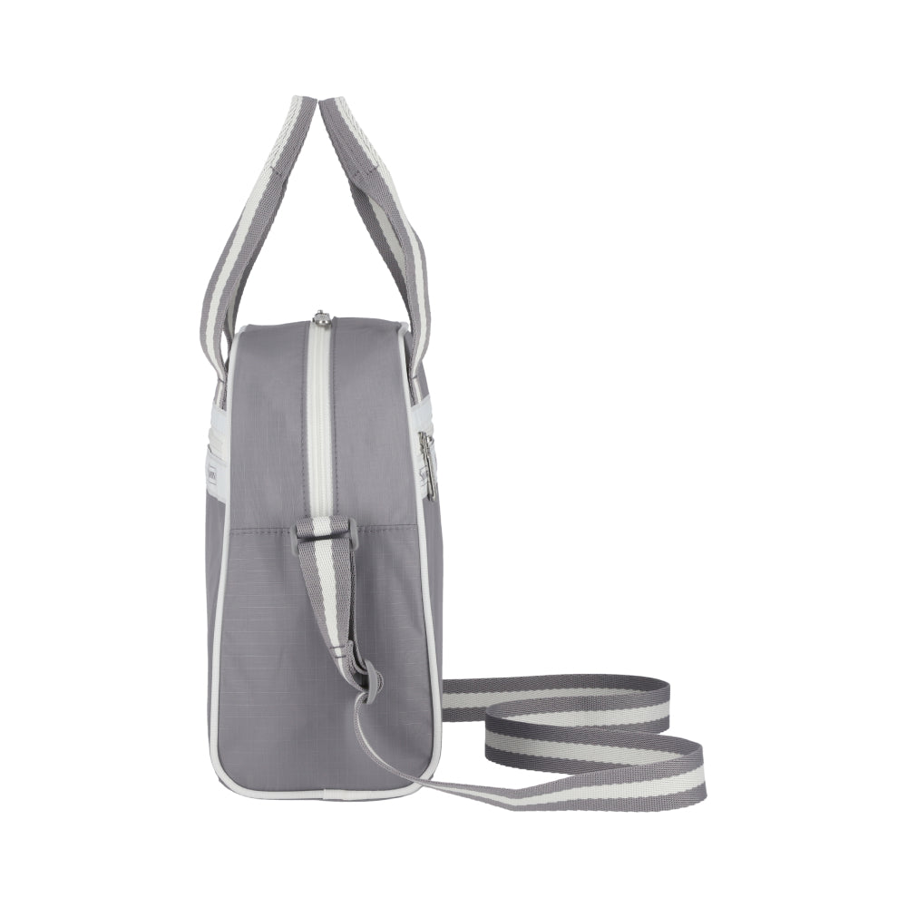 N/S MINI SATCHEL 迷你兩用斜背包 - 滾邊寧靜灰