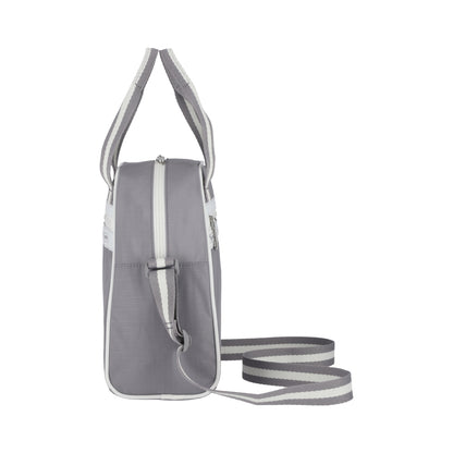 N/S MINI SATCHEL 迷你兩用斜背包 - 滾邊寧靜灰