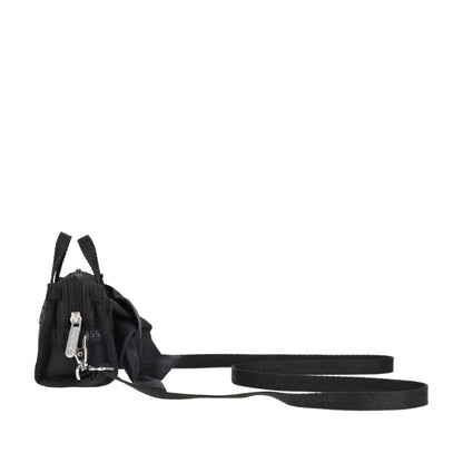 BOW MICRO BAG 蝴蝶結造型兩用手提包 - 黑緞蝴蝶