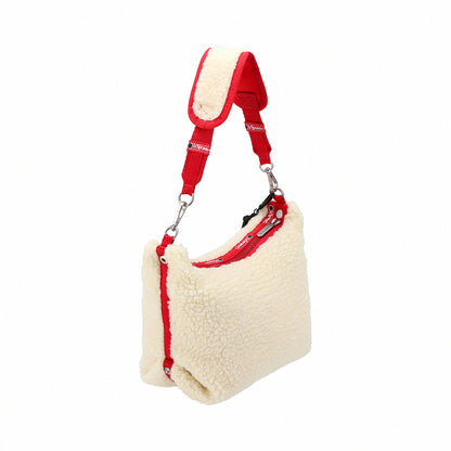 W&W CONVERTIBLE HOBO 兩用半月包 - W&W 絨毛奶霜