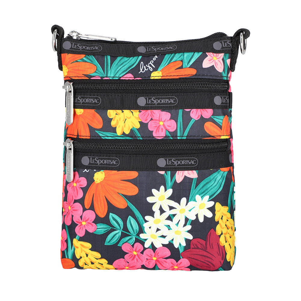 3 ZIP CROSSBODY 三層拉鍊斜背包 - 繽紛花園
