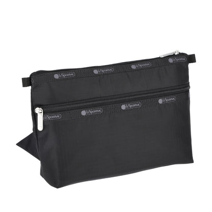 BOW COSMETIC CLUTCH 蝴蝶結造型化妝包 - 黑緞蝴蝶