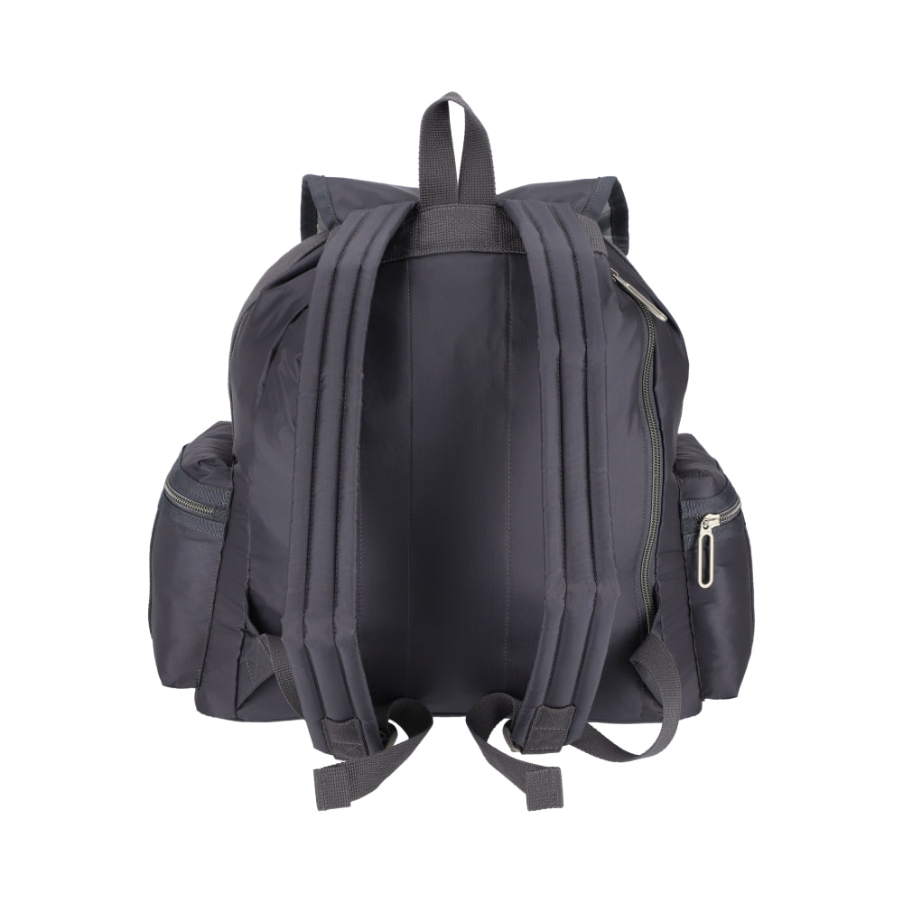 3 ZIP VOYAGER 側邊拉鍊後背包 - 夜影灰