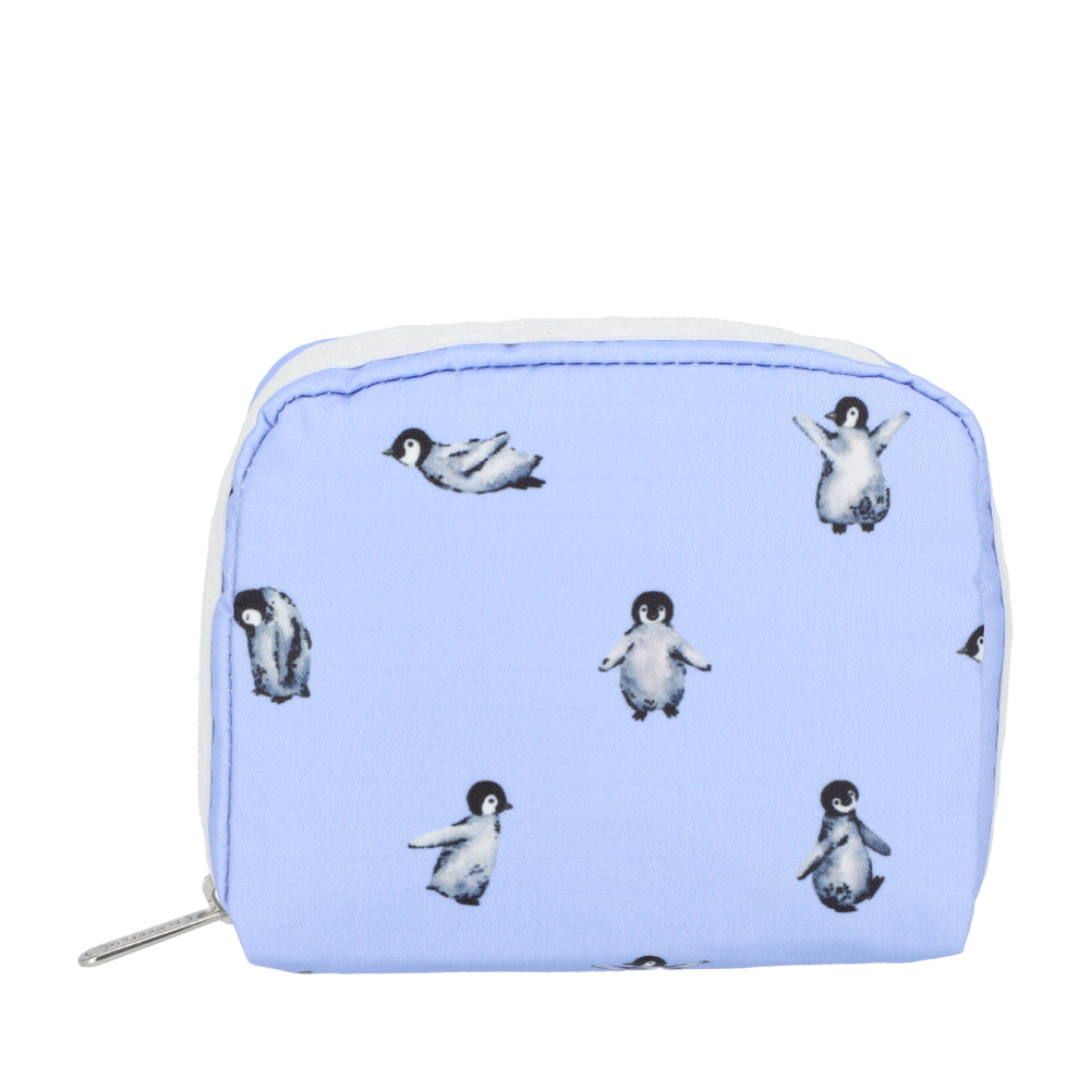 SQUARE COSMETIC 方形化妝包 - 雪地小企鵝