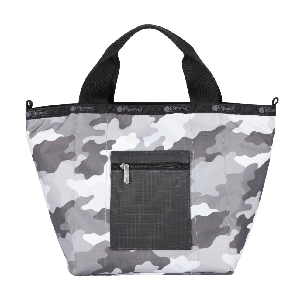 SM REVERSIBLE PKT TOTE 小型雙面托特包 - LOGO 迷彩灰/夜幕灰